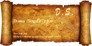 Duma Sugárka névjegykártya